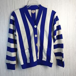 VTG Bucks Sand Knit UWM Varsity Sweater Adult 40 Collegiate Cardigan WI USA.